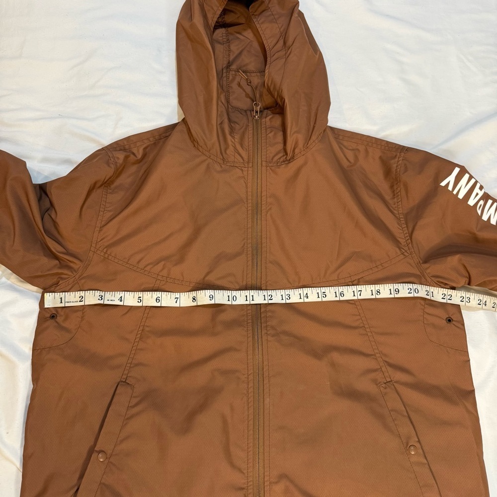 Herschel Supply Co. Packable Brown Voyage Wind Breaker Zip Up Jacket Size Medium - Picture 4 of 10